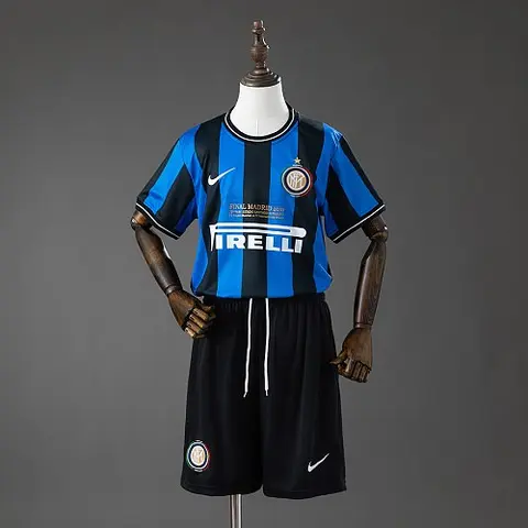 Inter Milan 09/10 Home (UEFA Champions League) Retro Kids Kit Jersey SIZE 16-28