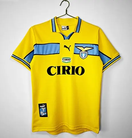 98-99 Lazio yellow retro jersey