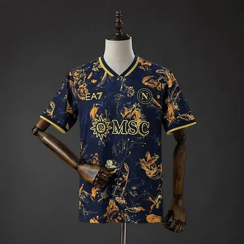 2026/27 Napoli Navy Blue Floral Pre-Match Soccer Jersey S-4XL