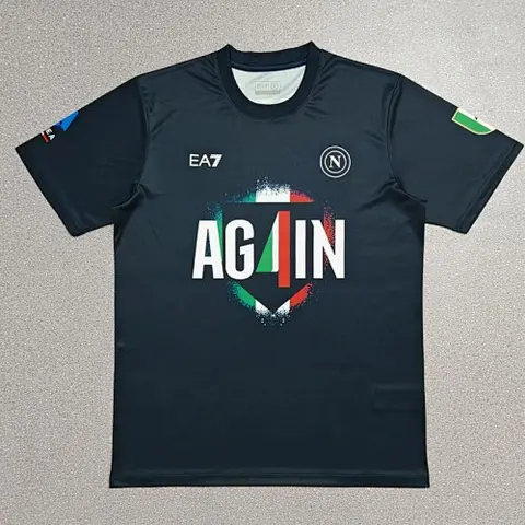 25-26 Napoli champion version dark blue T-shirts