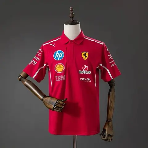 2025 Ferrari Red F1 Racing Team Polo S-5XL
