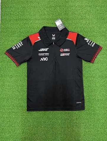 2026 Haas Black Polo F1 Jersey S-4XL