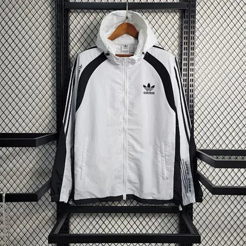 2023 Windbreaker Adidas White with Black