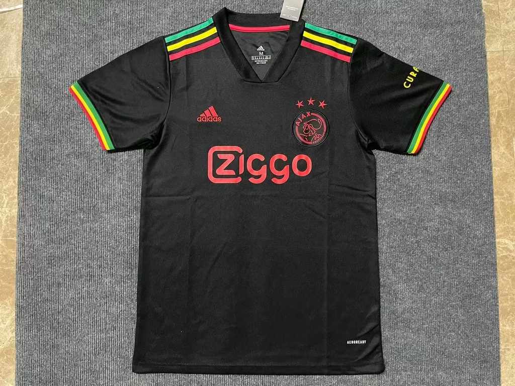 21 22 Ajax black third away size S-2XL 21 22 阿贾克斯 二客