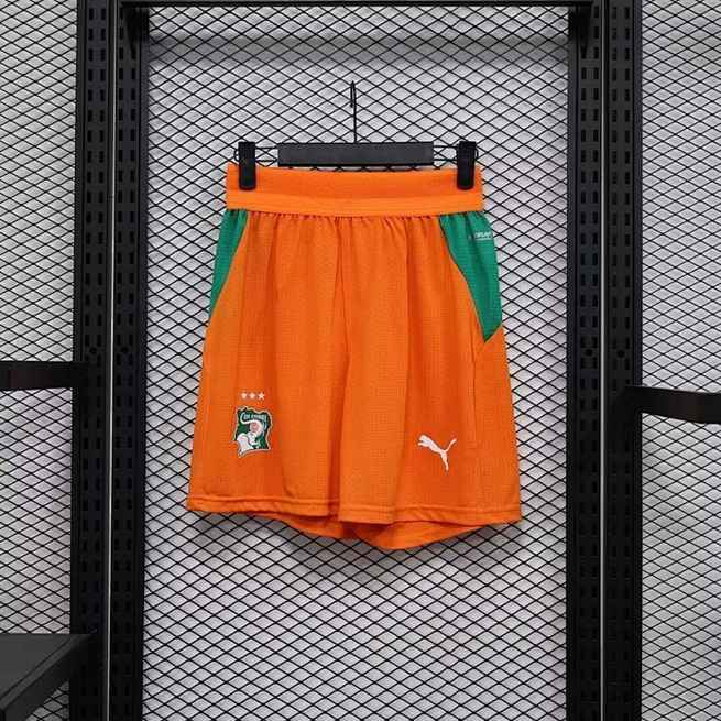 Short Côte d'Ivoire orange — 2026 · Version joueur