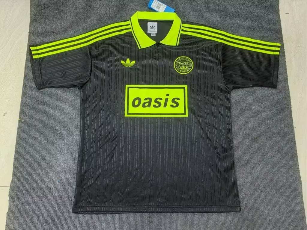 2025 Adidas x Oasis Tour Jacquard 25 26 绿州 黑色配荧光绿