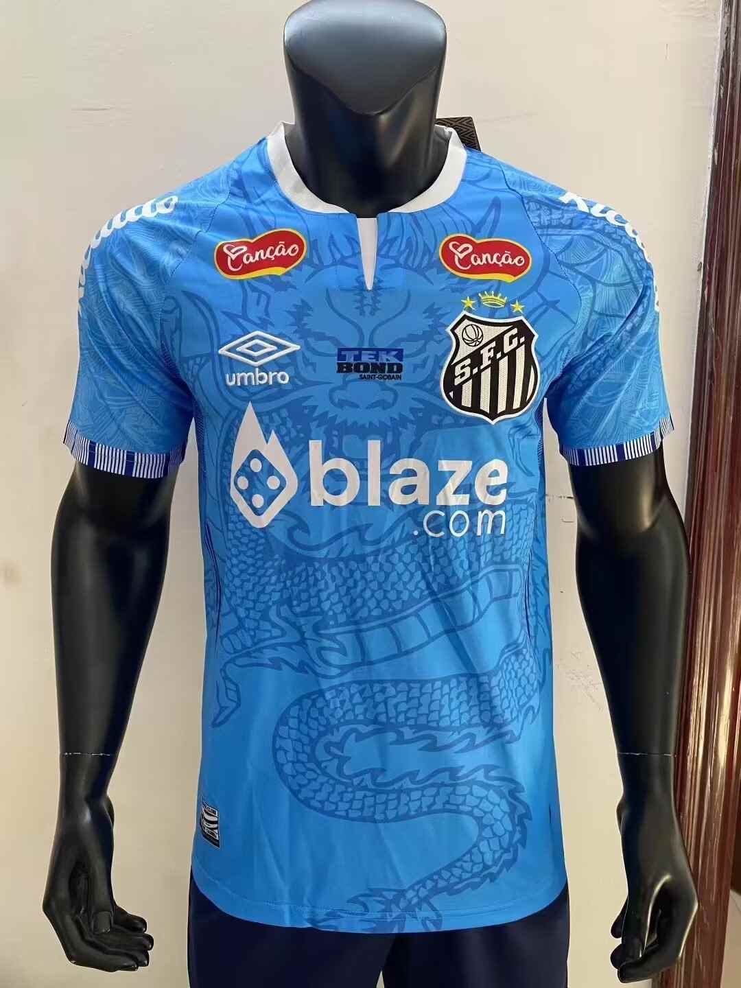2025 Santos blue sponsors version 2025 桑托斯 蓝色 赞助商版本 S-2XL