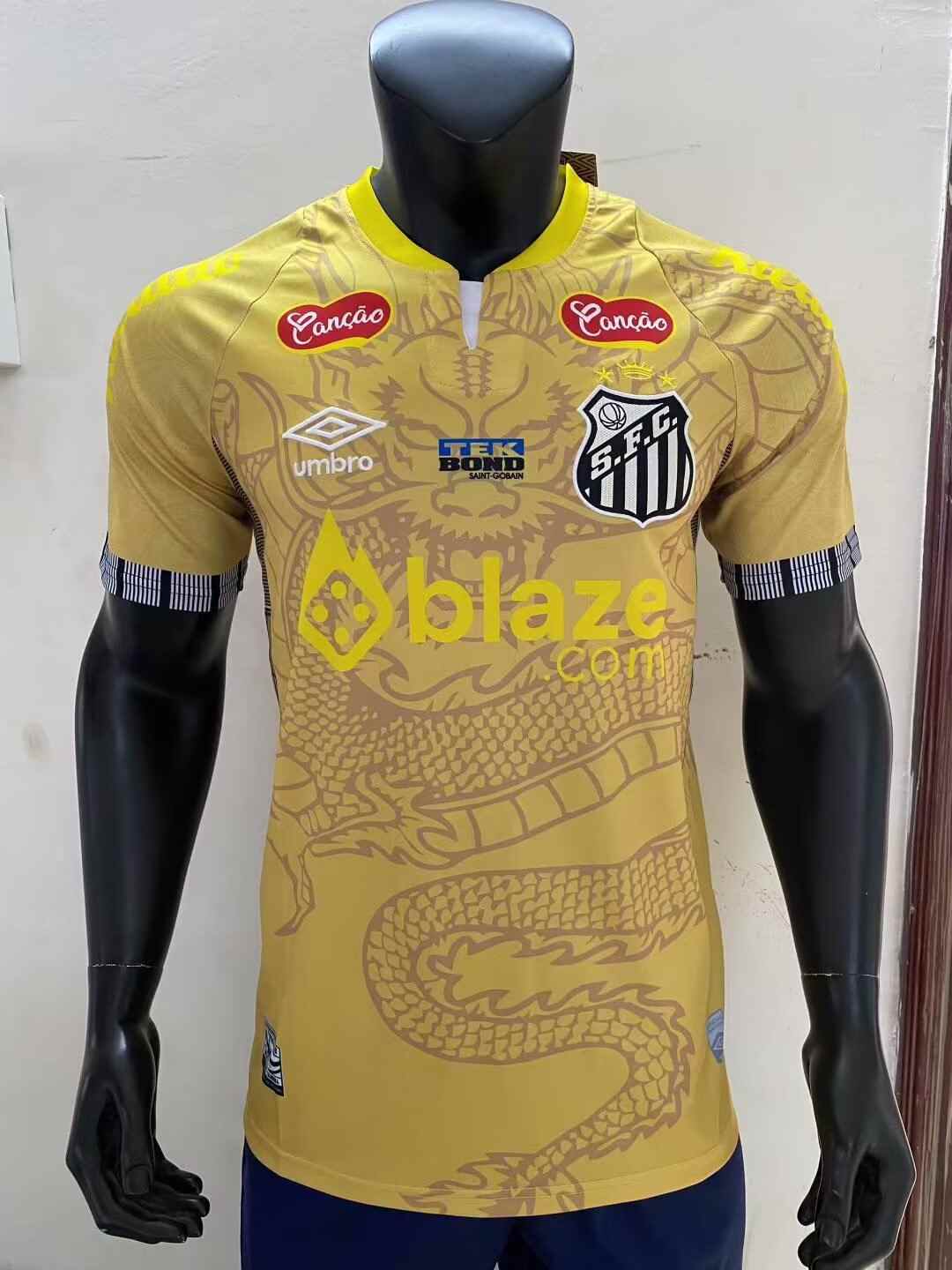 2025 Santos gold sponsors version 2025 桑托斯 金色 赞助商版本 S-2XL