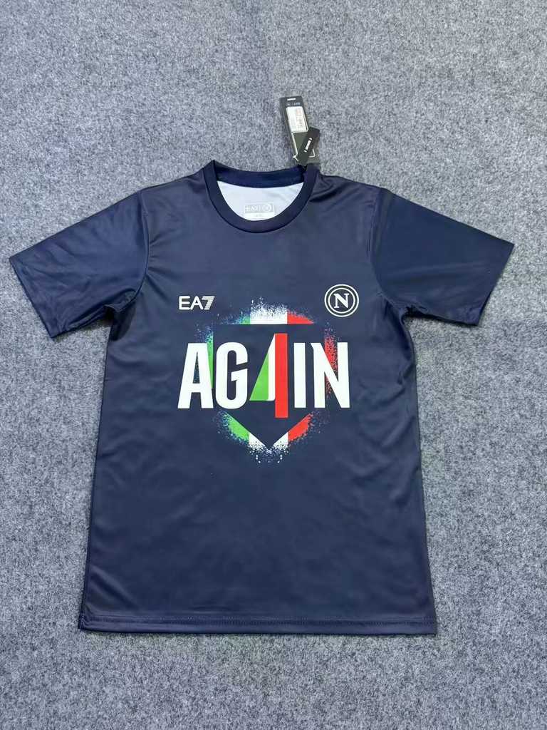 24 25 Napoli Dark Blue T-shirt 4 Crowns S-4XL 24 25 那不勒斯 深蓝色 T恤4冠版 S-4XL