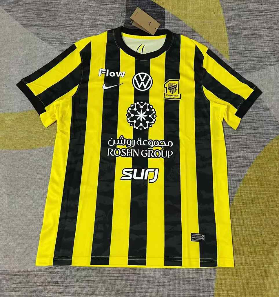 25 26 Al-Ittihad Club(Jeddah) home size S-4XL 25 26 吉达 主场 球员