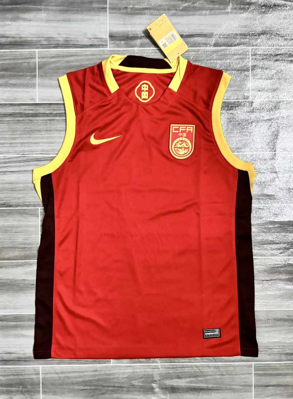 25 26 China home soccer vest size S-2XL 25 26 中国 主场背心