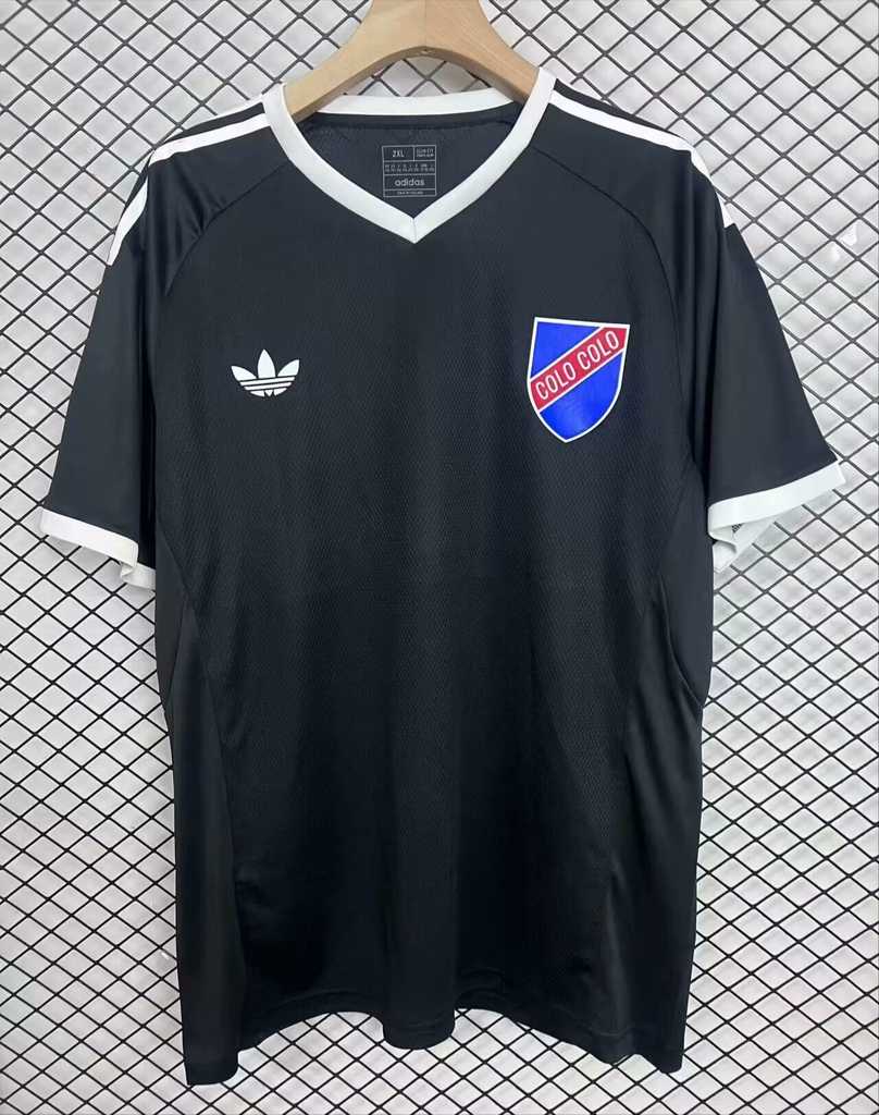 25 26 Colo Colo 100th Anniversary Edition Black V-neck S-4XL 25 26 科洛 100周年 纪念版