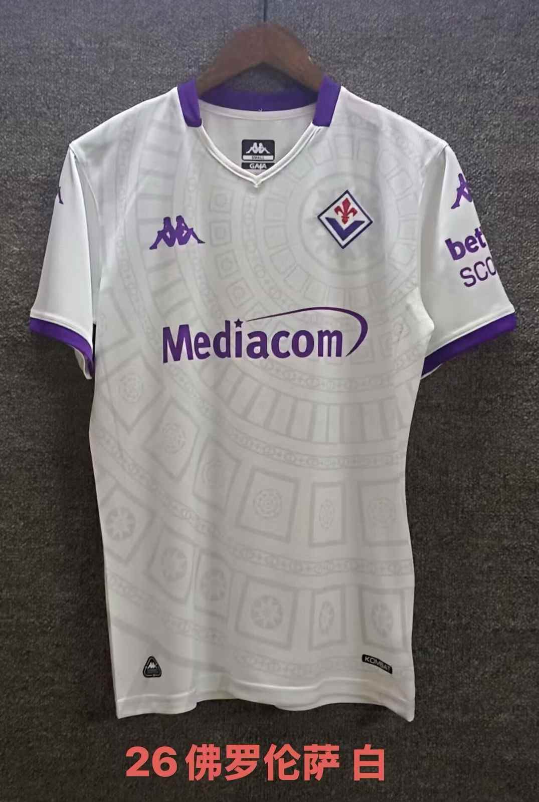 25 26 Fiorentina White S-2XL 25 26 佛罗伦萨 白色 S-2XL
