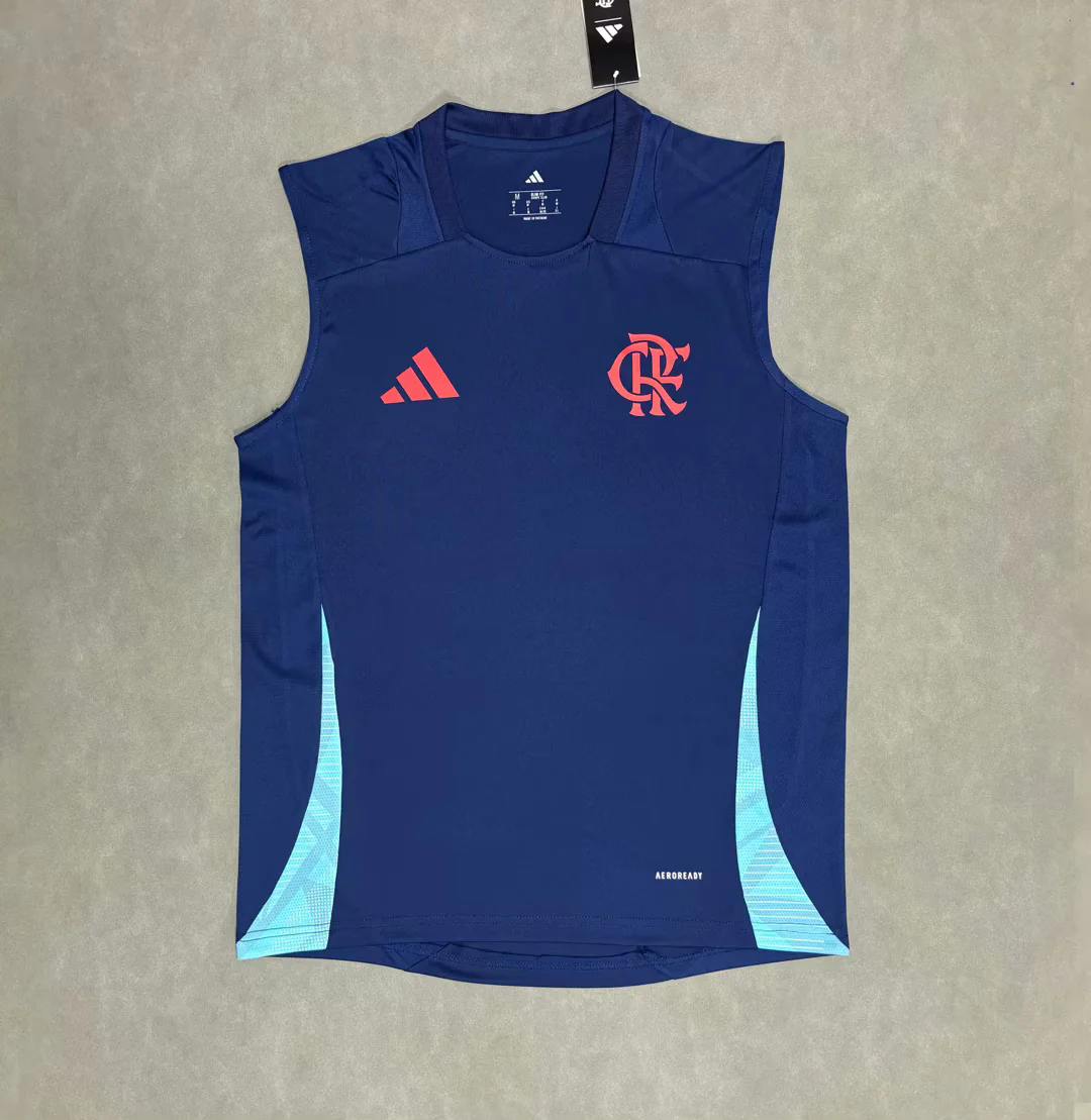 25 26 Flamengo blue training vest size S-4XL 25 26 弗拉门戈 训练 背心