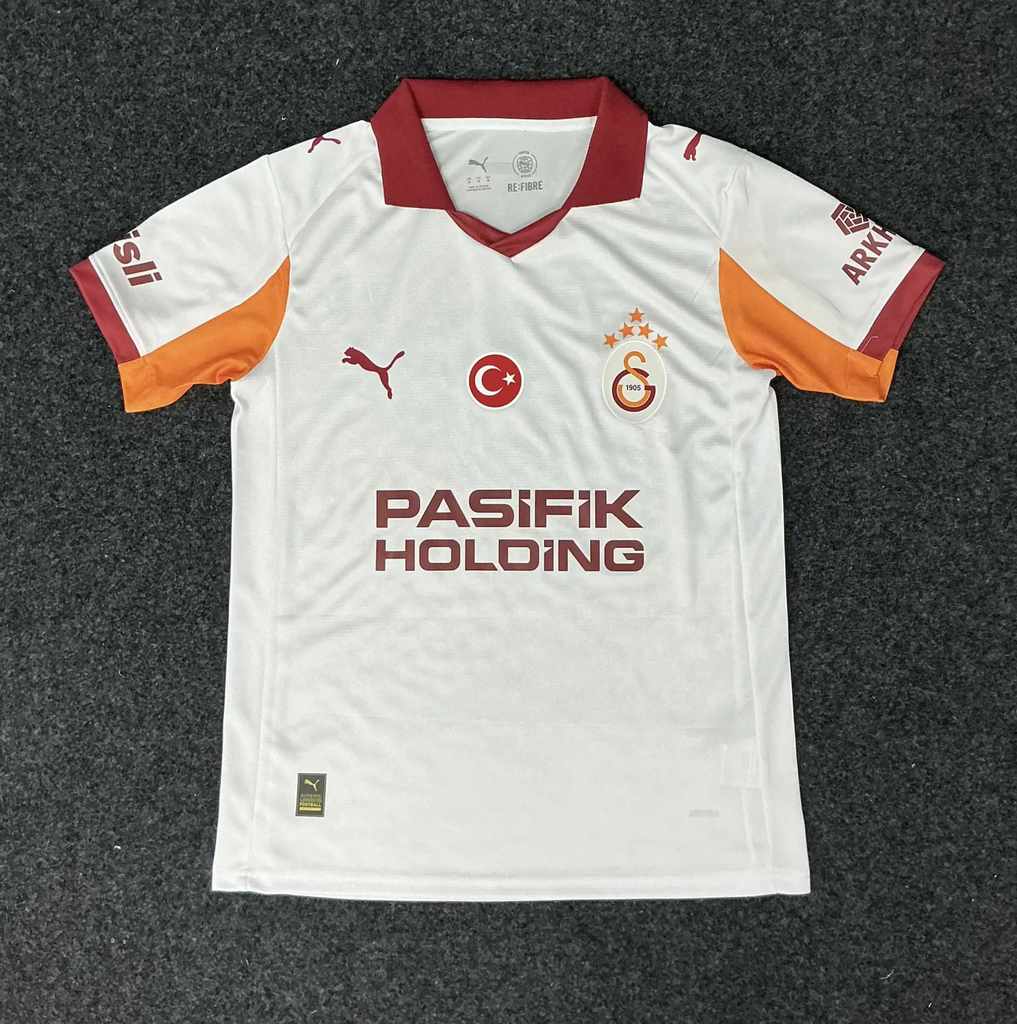 25 26 Galatasaray away with sponsor 5 star size S-4XL 25 26 加拉塔萨雷 带广告 5星