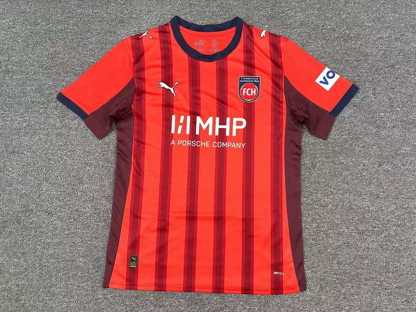 25 26 Heidenheim Home S-4XL 25 26 海登海姆 主场