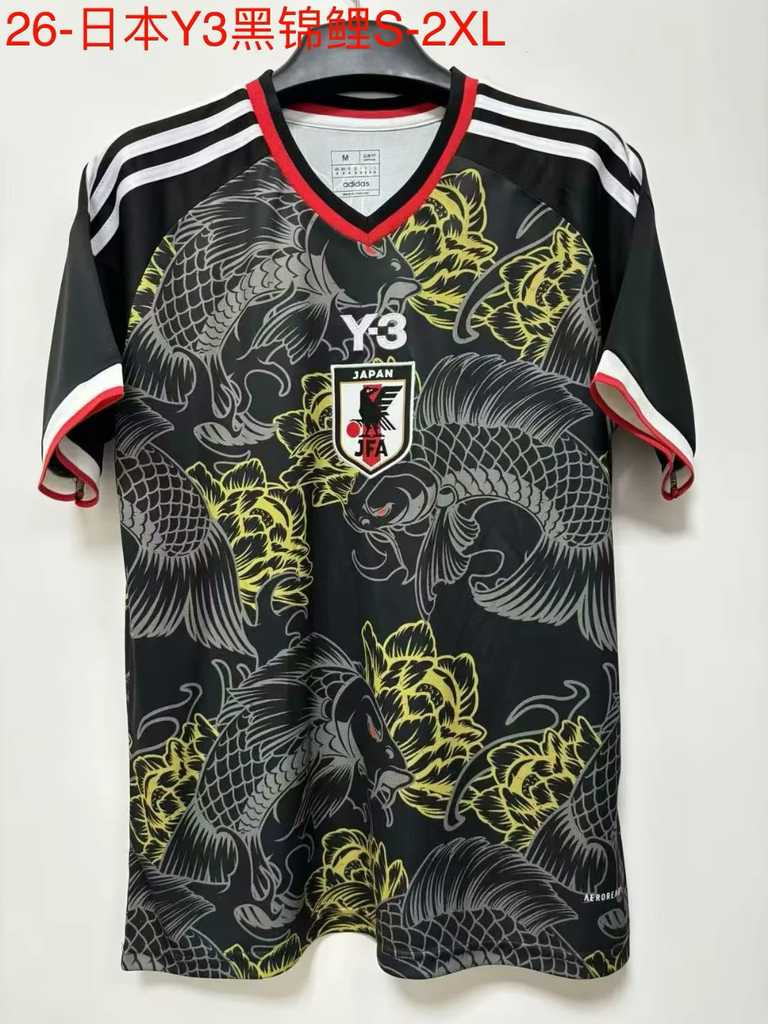 25 26 Japan Y-3 special version size S-2XL 25 26 日本Y3黑锦鲤