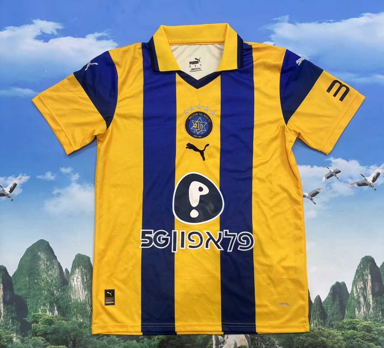 25 26 Maccabi Tel Aviv home S-4XL 25 26 拉特维夫 主场 S-4XL