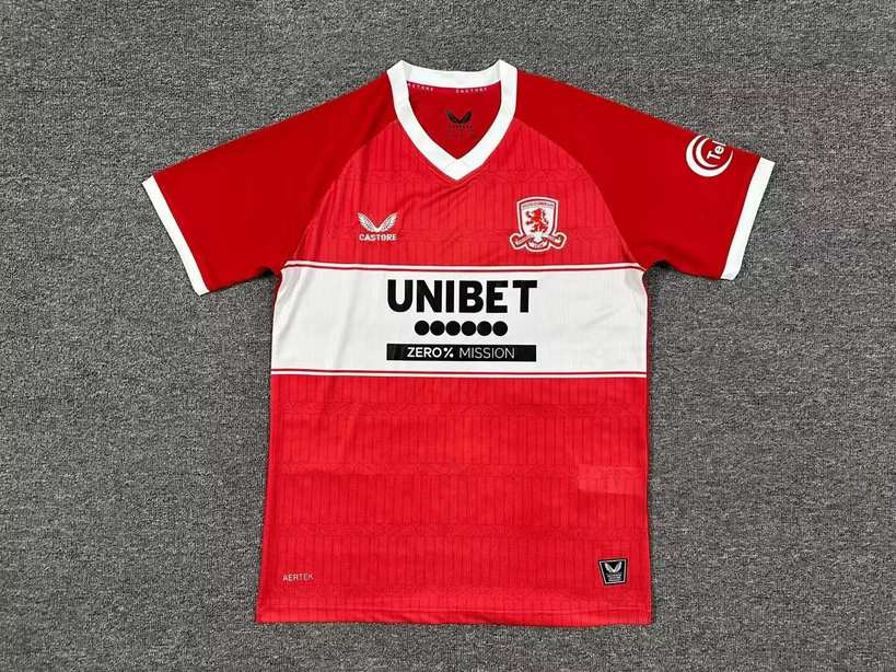 25 26 Middlesbrough home S-4XL 25 26 米德尔斯堡 主场 S-4XL