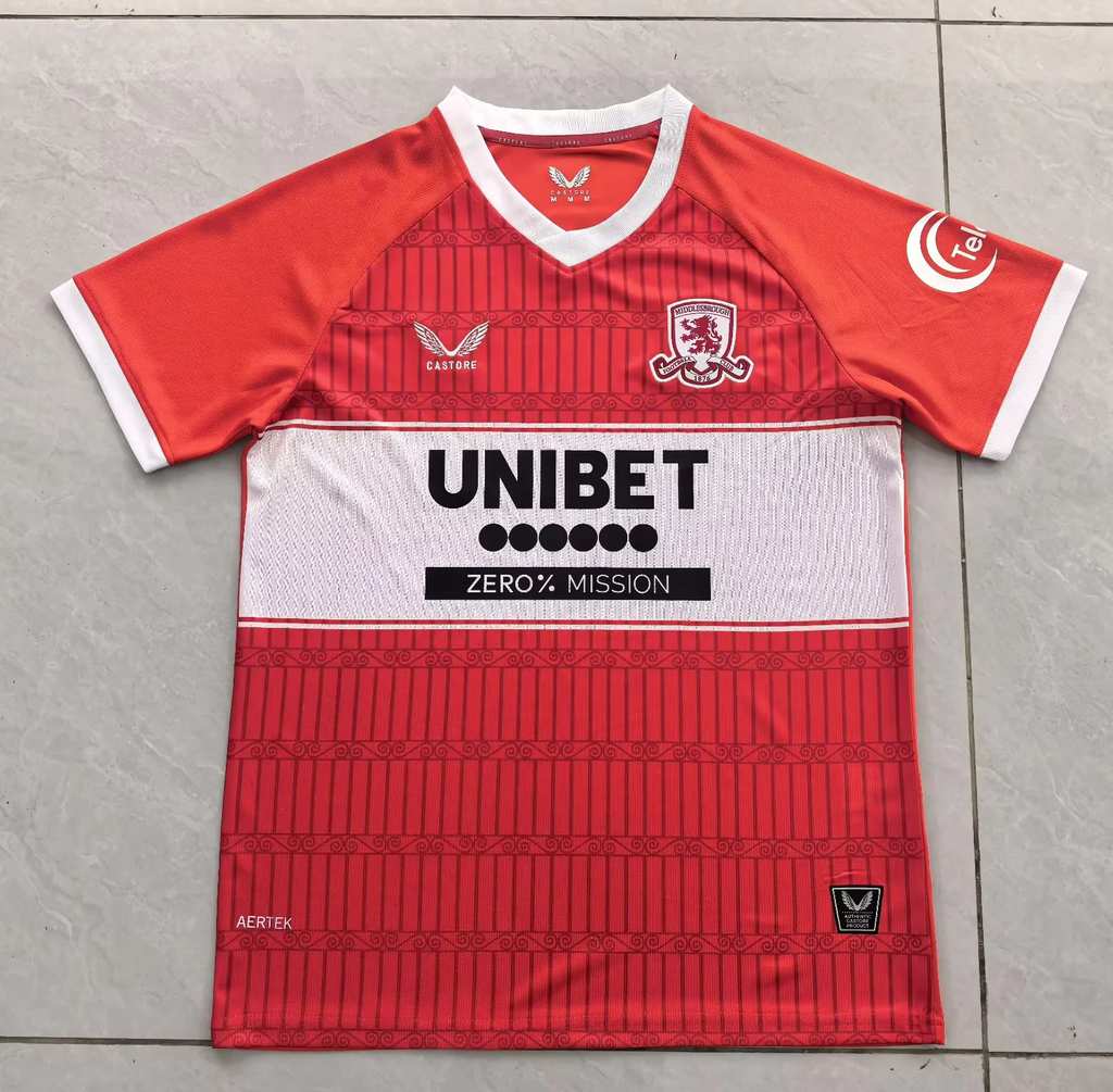 25 26 Middlesbrough home size S-4XL 25 26 米德尔斯堡 主场