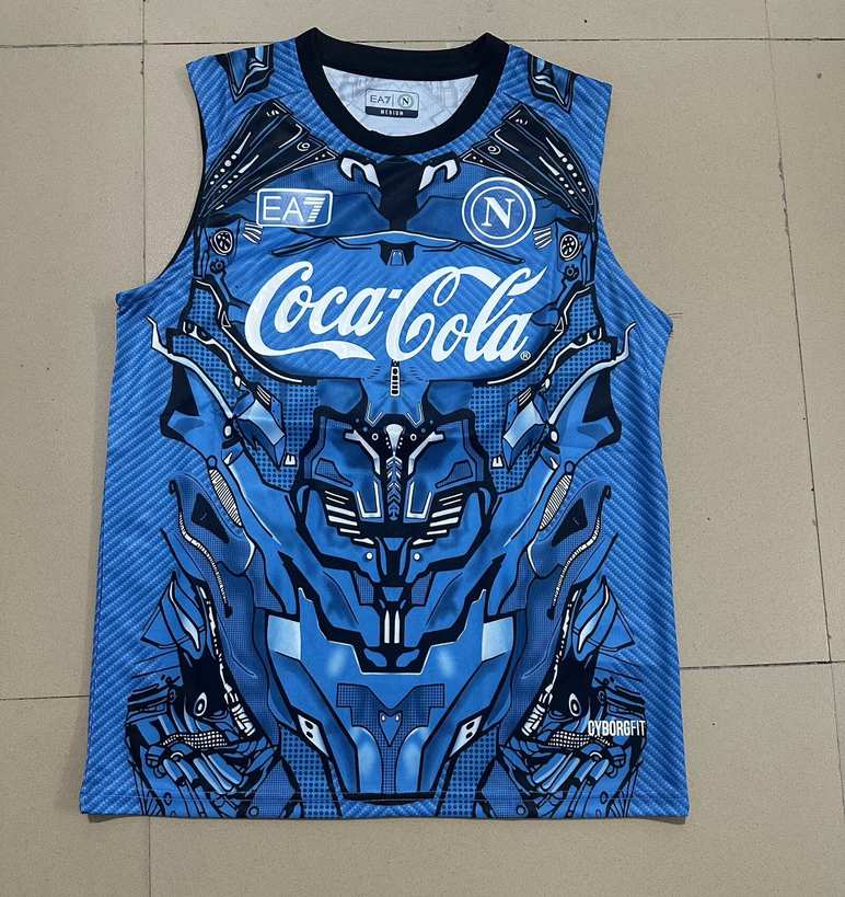 25 26 Napoli blue vest S-4XL 25 26 那不勒斯 蓝色 背心 S-4XL