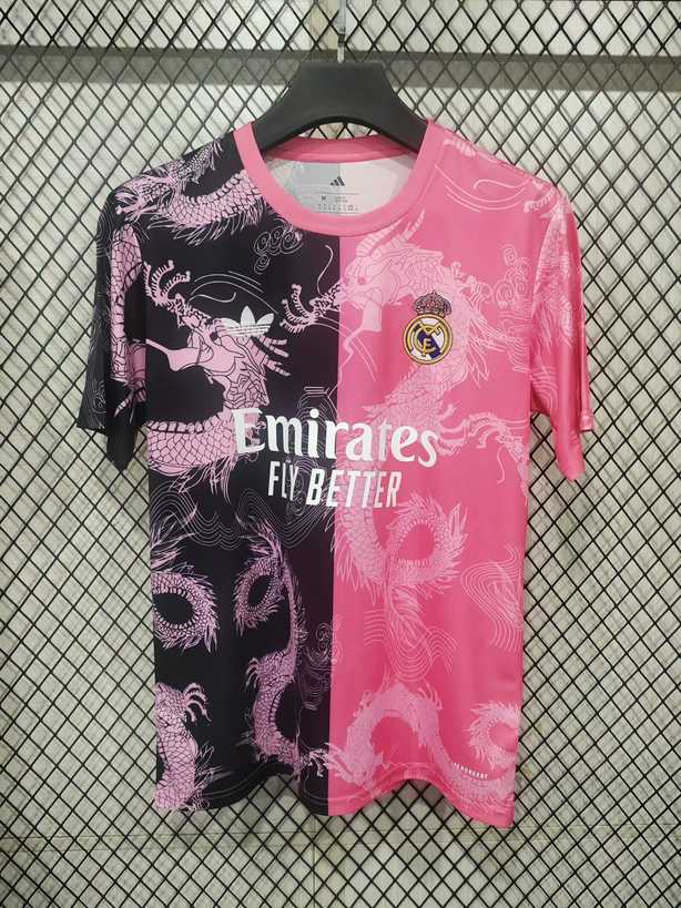 25 26 Real Madrid 25 26 皇马 粉黑龙 S-4XL