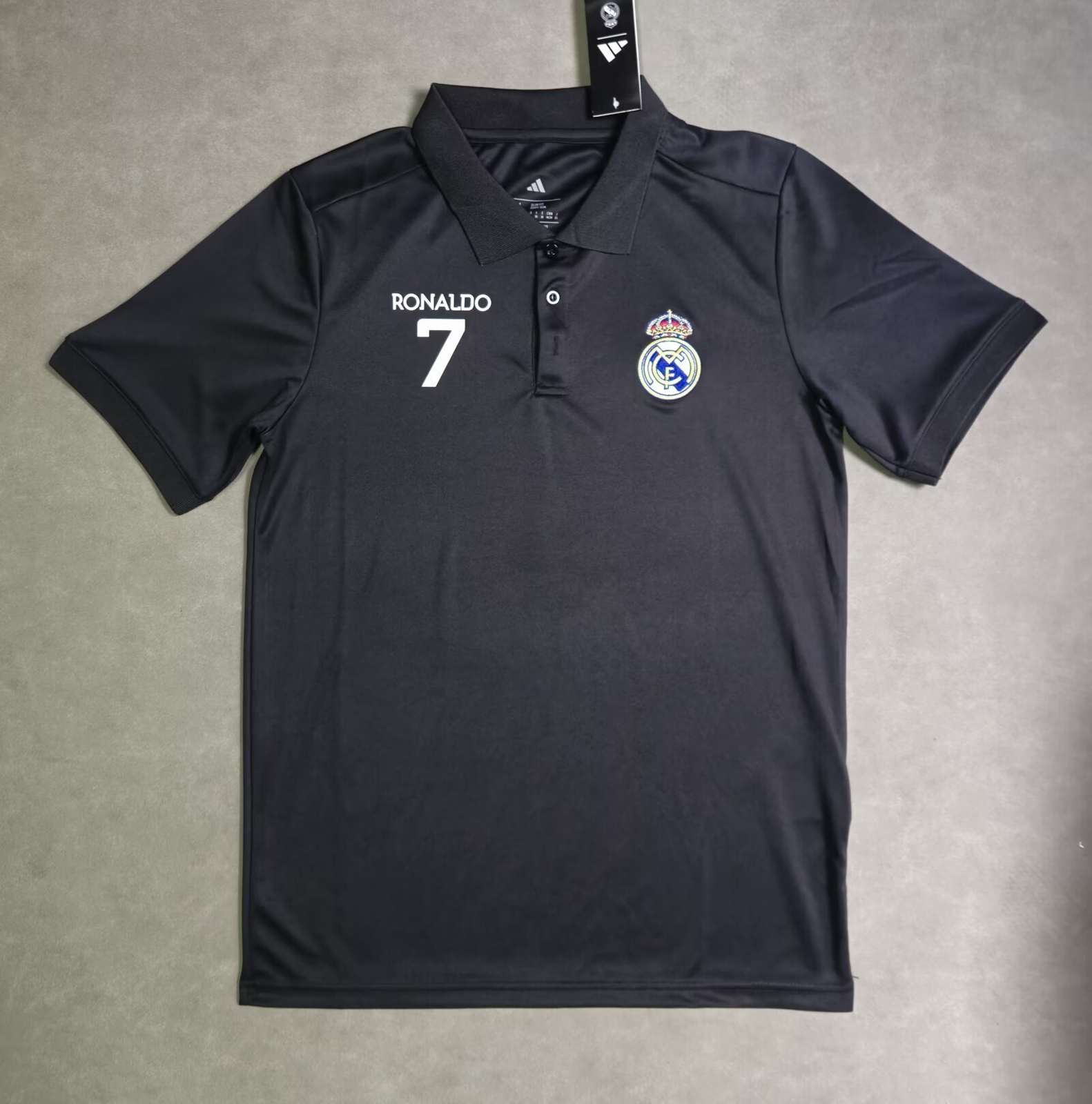 25 26 Real Madrid Black Polo Shirt S-2XL 25 26 皇马 黑色 Polo衫 S-2XL