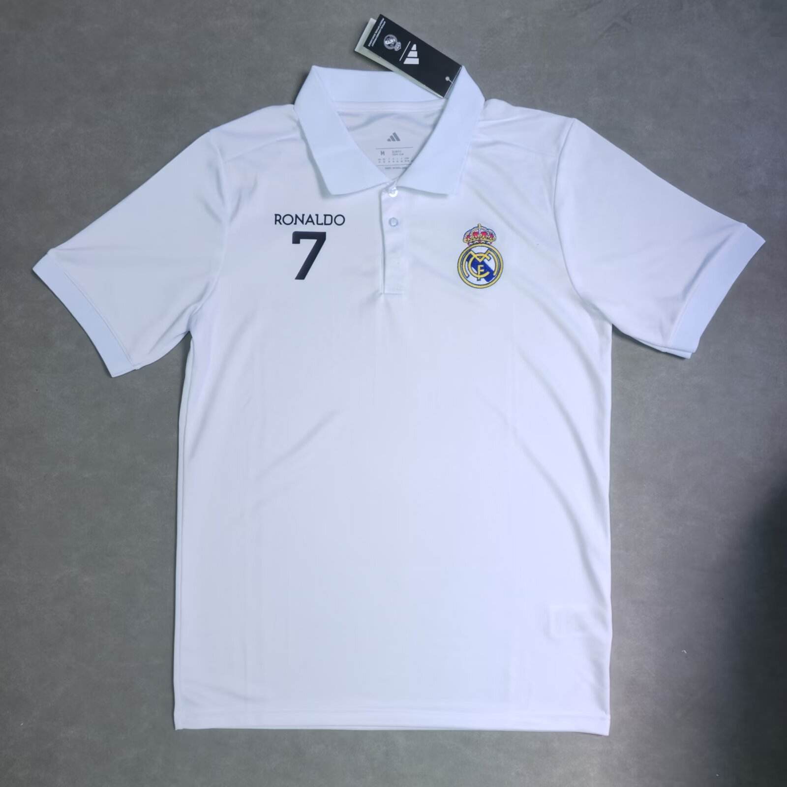 25 26 Real Madrid White Polo Shirt S-2XL 25 26 皇马 白色 Polo衫 S-2XL