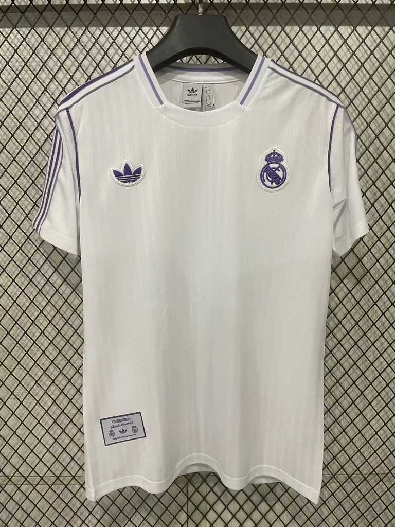 25 26 Real Madrid white T-shirt size S-4XL 25 26 皇马 白色T