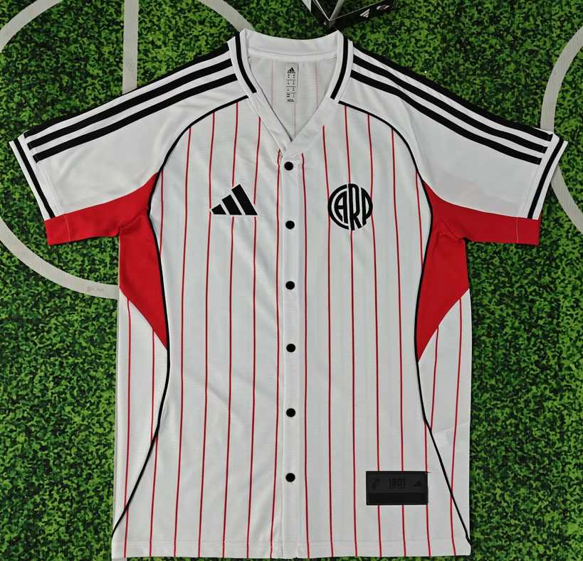 25 26 River plate white Baseball jersey size S-4XL 25 26 河床 棒球服