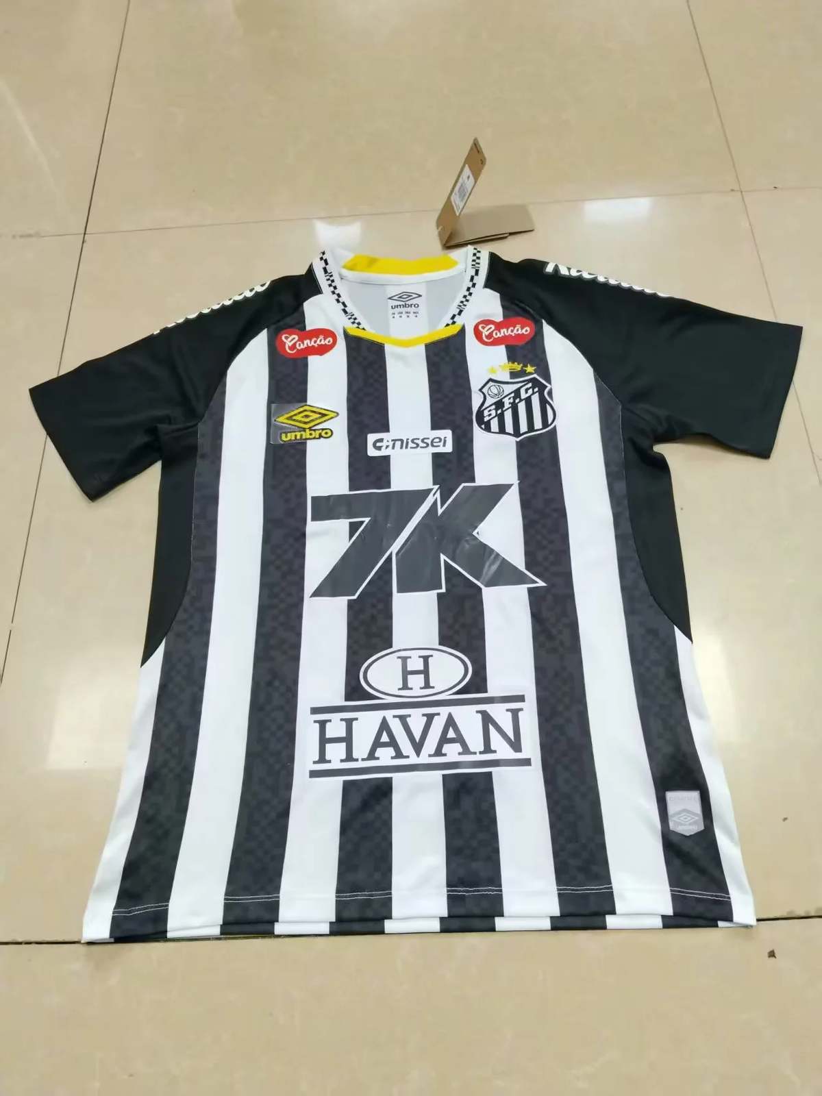 25 26 Santos away with sponsor size S-4XL 25 26 桑托斯 客场