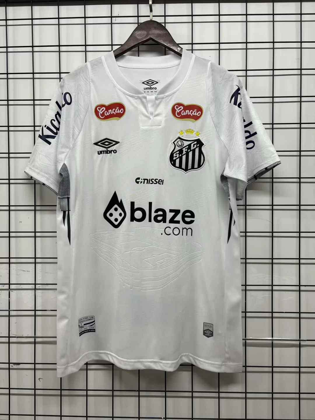 25 26 Santos home with sponsor size S-4XL 25 26 桑托斯 主场 带广告