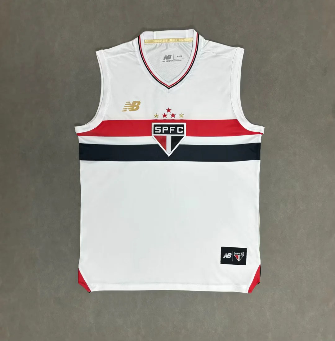 25 26 Sao Paulo home training vest size S-4XL 25 26 圣保罗 主场 背心