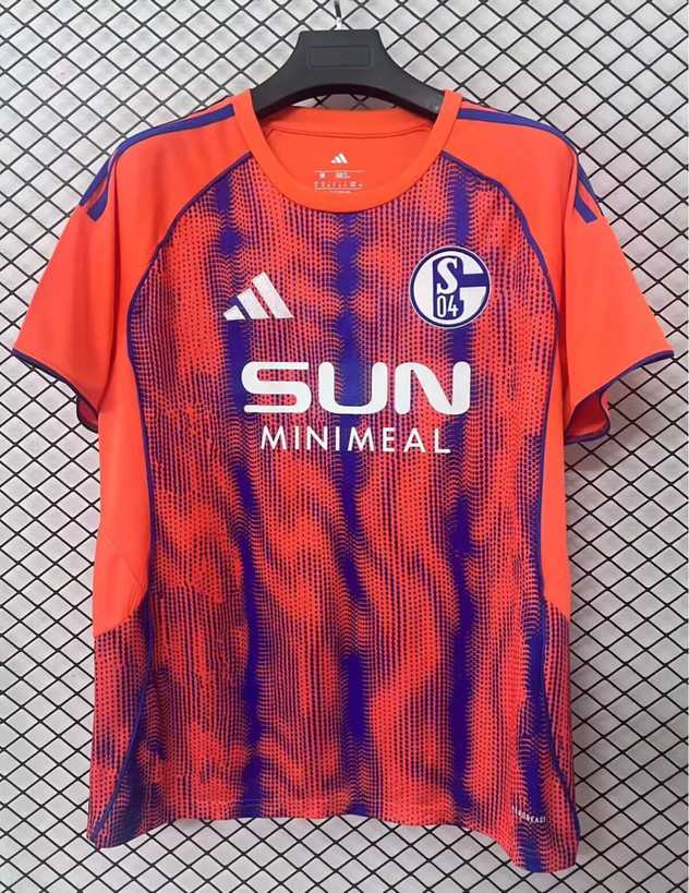 25 26 Schalke 04 third away orange 25 26 沙尔克04 2 客场 橙色 S-4XL