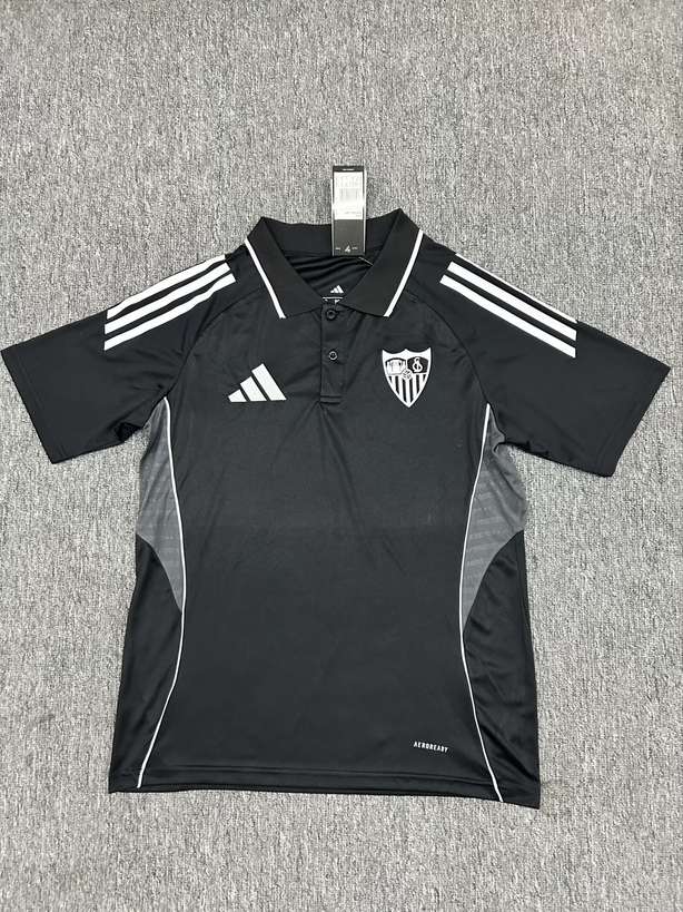 25 26 Sevilla Black Polo S-3XL 25 26 塞维利亚 黑色 polo S-3XL