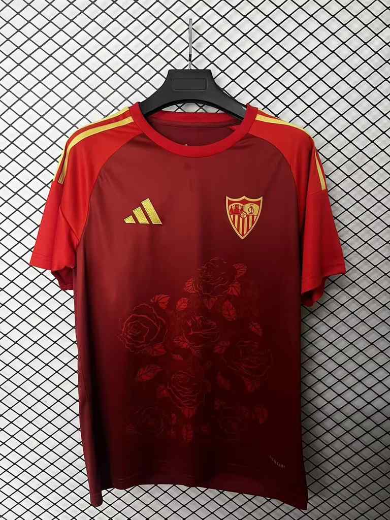 25 26 Sevilla special version 25 26 塞维利亚 特别版 红色 S-2XL