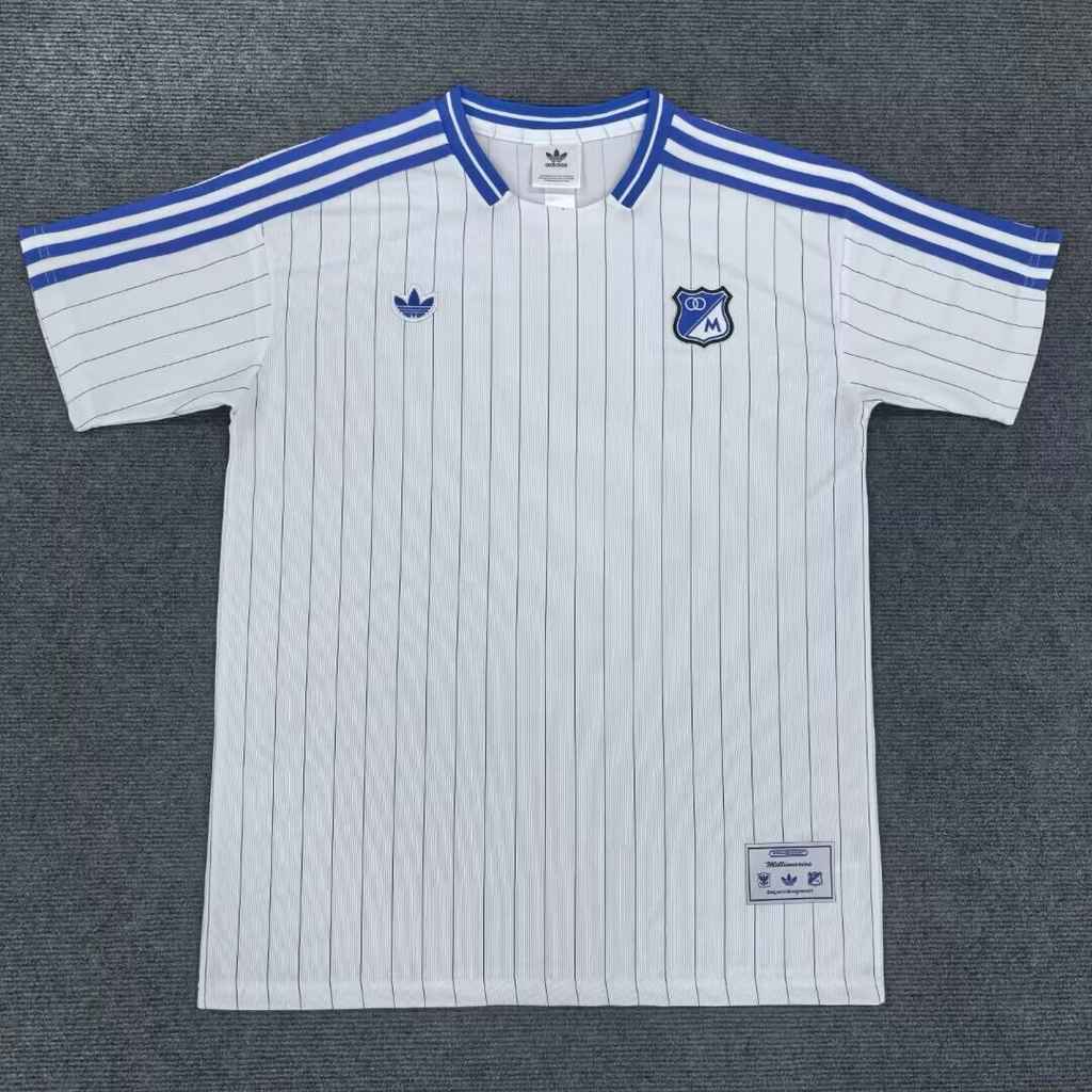 26 27 Millonarios Retro Style White S-4XL 26 27 百万富翁 复古风 白色 S-4XL
