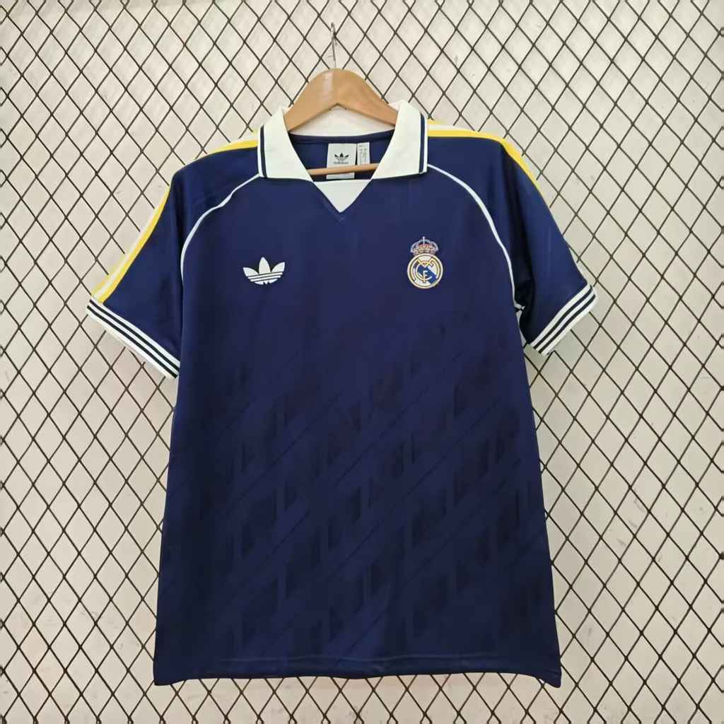 26 27 Real Madrid Retro Edition Royal Blue S-2XL 26 27 皇马 复古版 宝蓝 S-2XL