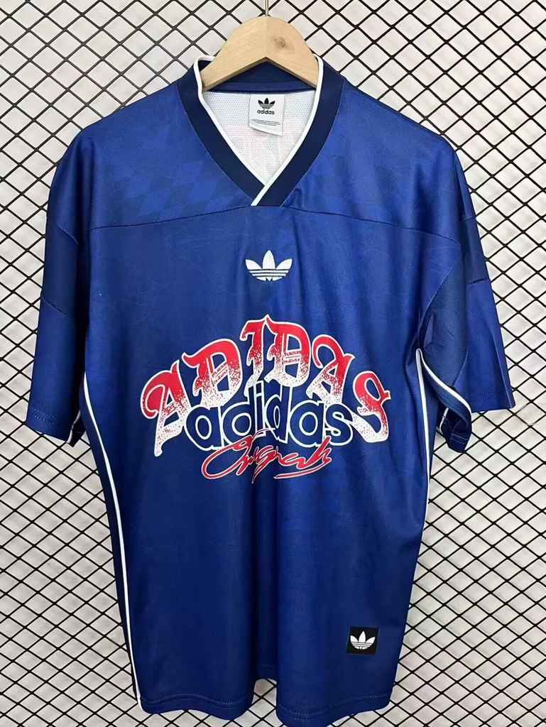 Adidas Rose Hip Hop Retro Style Blue S-2XL 阿迪达斯 玫瑰嘻哈 复古风上 青色 S-2XL