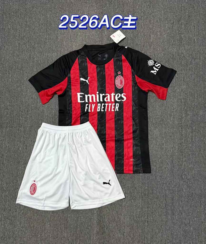 25 26 AC Milan Home adult kits 25 26 AC米兰 主场 成人套装