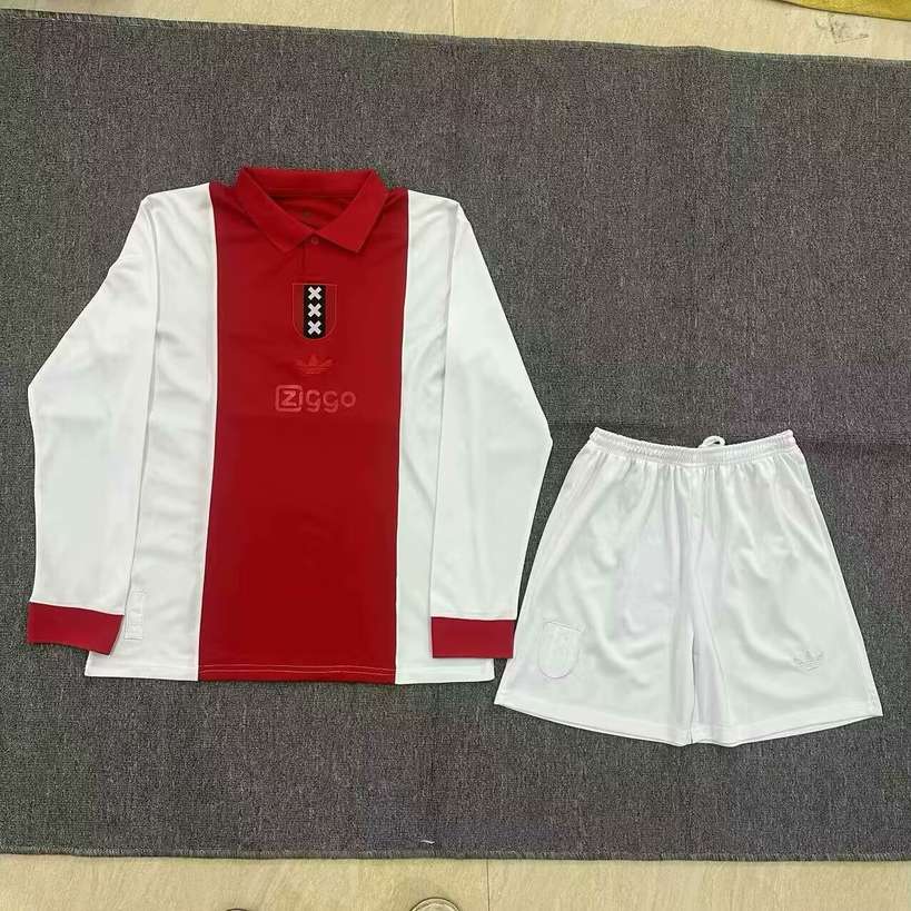25 26 Ajax 125th Anniversary Long sleeve adult set, kids set 25 26 阿贾克斯 125周年 长袖