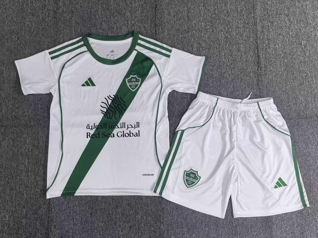 25 26 Al Ahli Saudi away adult kid kits 25 26 沙特联吉达国民 客场 孩子， 成人套件