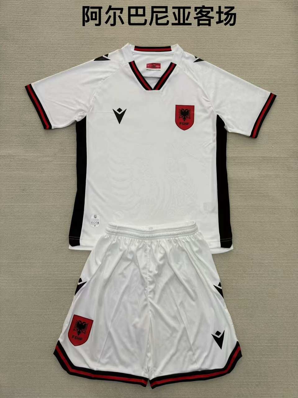 25 26 Albania Away Adult and Children's suits (16-2XL) 25 26 阿尔巴尼亚 客场 成人套装、童装（16