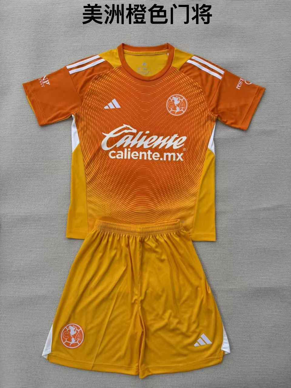 25 26 Americas CA orange goalkeeper adult kid kits 25 26 美洲 橙色 门将 成人套装、童装（16-2XL