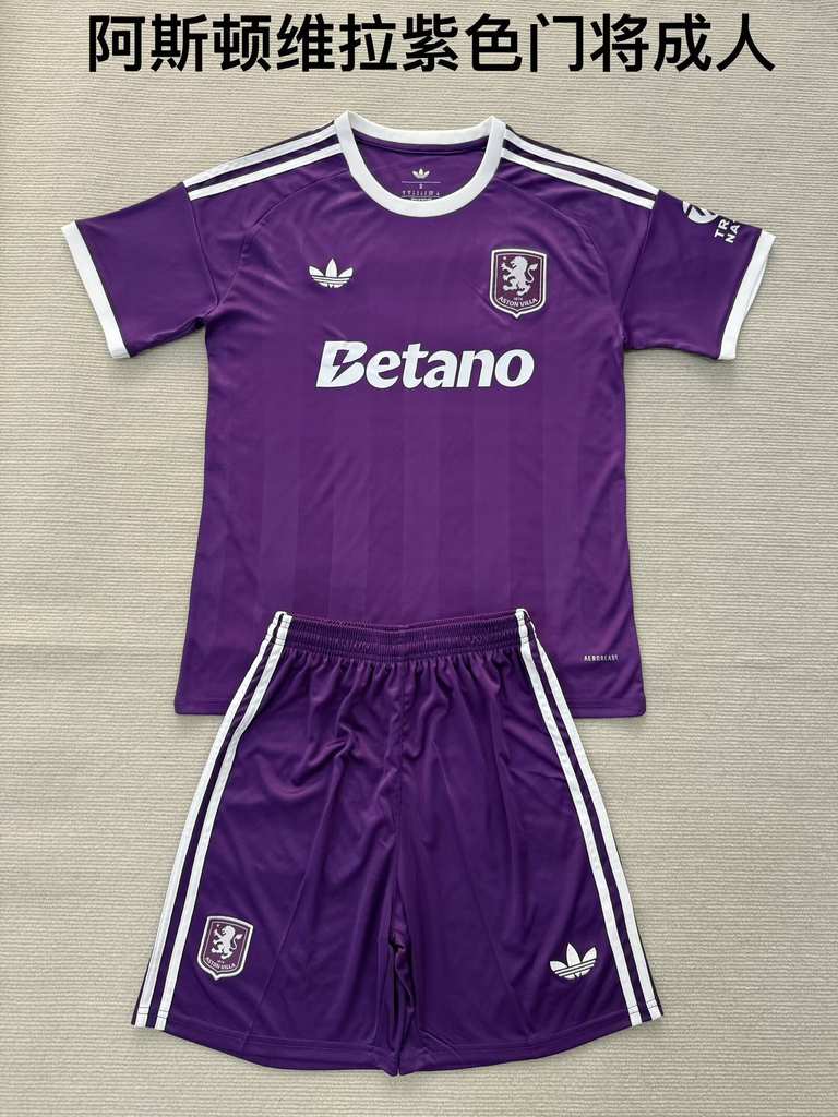 25 26 Aston Villa Purple Goalkeeper Adult Kit 25 26 阿斯顿维拉 紫色 门将 成人套装