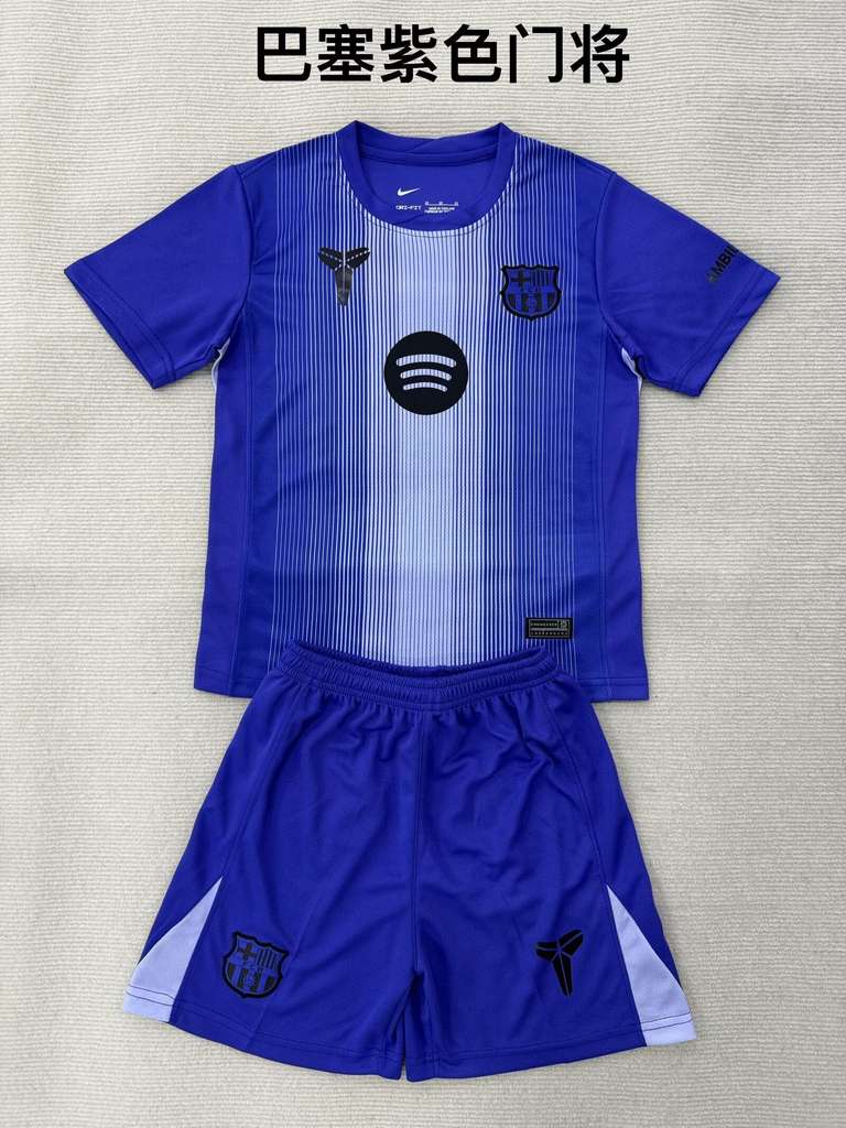 25 26 Barcelona Purple Goalkeeper Adult and Children's Suits (16-2XL) 25 26 巴萨 紫