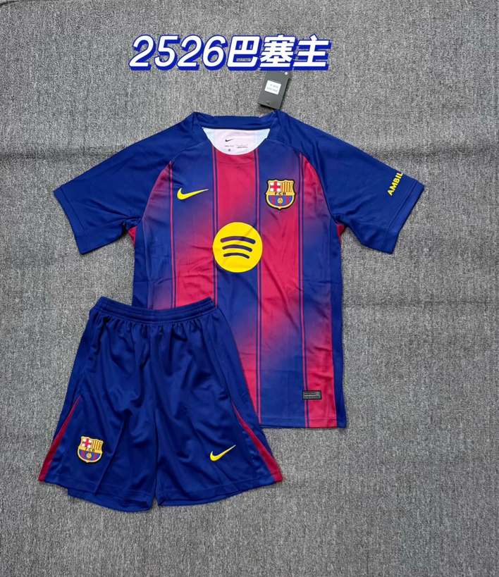 25 26 Barcelona home adult kits 25 26 巴萨 主场 成人套装S-2XL