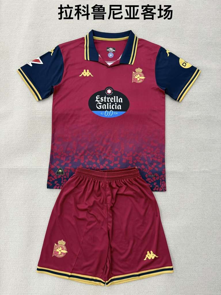 25 26 Deportivo La Coruña Away Match Adult Suit, Children's Suit (16-225 26 拉科鲁尼