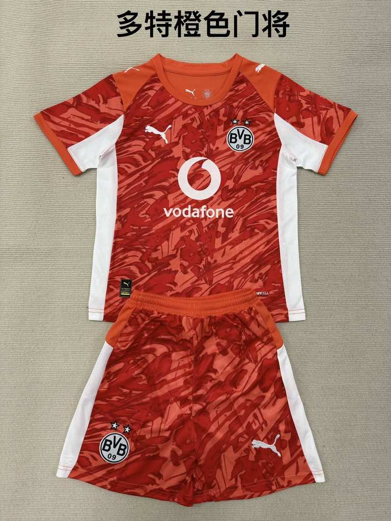 25 26 Dortmund Orange Goalkeeper Adult Set, Children's Wear (16-2XL) 25 26 多特蒙德