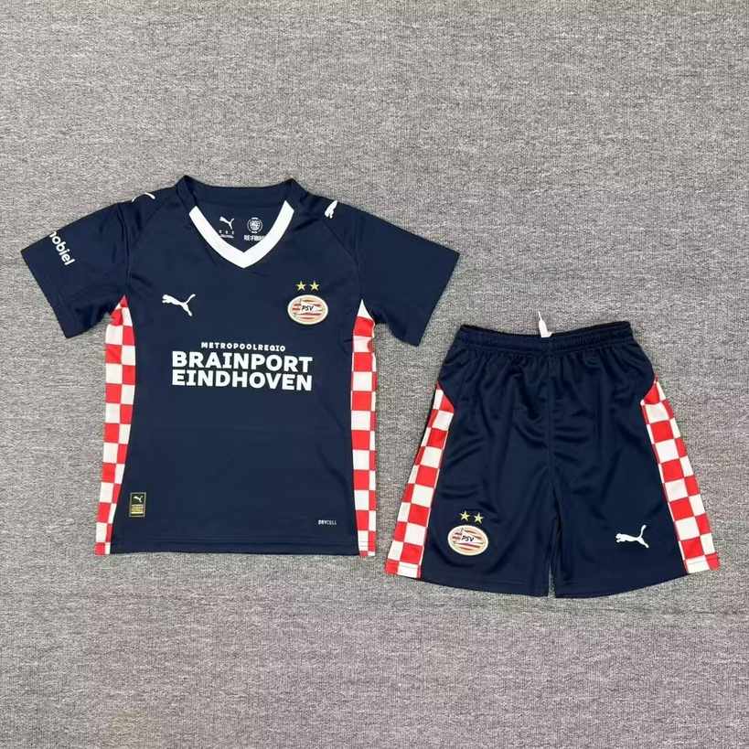 25 26 Eindhoven away adult kid kits 25 26 埃因霍温 客场 大人 儿童套装